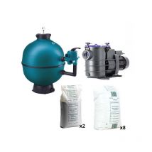 Centrocom - Kit construction piscine - Pack filtration piscine - 10x5 m de