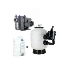 Centrocom - Kit construction piscine - Pack filtration piscine - 8x4 m de