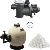 Poolex - Pack Filtre à sable mfs + Pompe de filtration TonicLine + balles filtrantes Volume max du bassin 80 m³