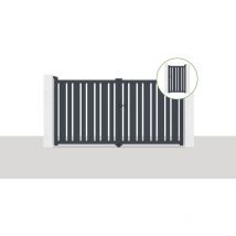 Flügeltor 3x1,6m veymont + Tor 1m veymont H.1,6m grau