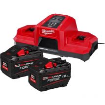 Milwaukee - Pack forge nrg M18 : 2 x batteries forge 12.0 Ah + 1 x Super chargeur double