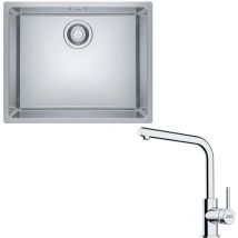 Franke - Pack cuve xl Maris en inox 540 x 440 x 180 mm + mitigeur Lina l