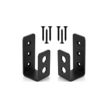 Jalleria - Pack Heavy Duty Steel Door Brackets for 2 x 4 Doors, u Shaped Security Bar