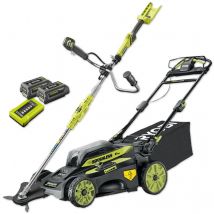 Ryobi - Pack Jardin : Tondeuse 36V RY36LMX51A + Débroussailleuse 36V RBC36X26BG2-0 + 2 batt 36V MaxPower 4,0Ah