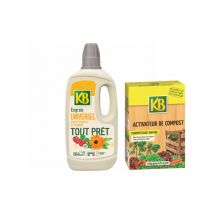Pack KB Engrais universel toutes plantes, légumes et fruits 1L - Activateur de compost 1,5kg