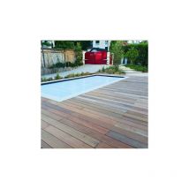 Pack Lame de Terrasse Lisse 2 Faces Bois Exotique 21x145 Ipé 1er Choix - Longueur 0,95 m - Lot de 210 pièces