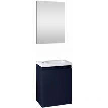 Ensemble meuble lave-mains avec miroir porto pack - bleu nuit -L40 x H51 x P25 cm - Allibert