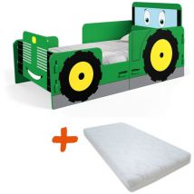 Lit +matelas à clipser modèle ted Le tracteur vert