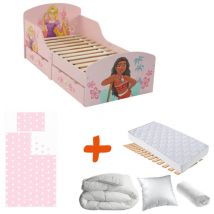 Pack Lit enfant - Raiponce et Vaiana Princesses Disney