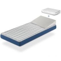 Dreamdi - Pack matelas onix 70x140 epaisseur 11 cm + plan incline 15o + protege matelas 70x140 cm