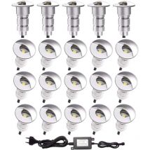 Mini Pack Spot led integrati SP-E01 All inclusive Rosso - 21 faretti led - Radiofrequenza