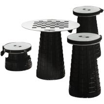 Minimax - pack mini max 4 tabourets + 1 plateau pour camping-car, van, fourgon