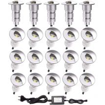 Leclubled - Pack Mini Spots led Encastrables SP-E01 Tout Compris Sans Télécommande - Blanc Froid - 31 spots led