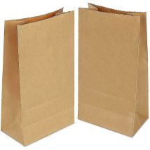 Pack Of 100 Paper Bags Small 21.5127cm Paper Bags Paper Bags Brown