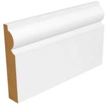 Marlborough - pack of 15 (Total 15 Units) - 14.5mm Moisture Resistant mdf Torus Primed Skirting 14.5mm x 94mm x 4200mm