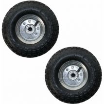 KCT Twin Pack 10 (Inch) Replacement 4.10 /3.50 - 4 - Wheel for Garden Carts and Sack Barrows