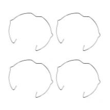 Pack of 36 lamp mounting rings for GU10 MR16 spotlights, 50 mm, silver, horn shape, lamp holder, spring clip, lamp socket for led light or recessed