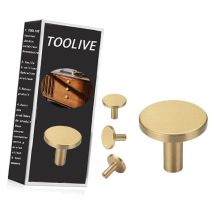 Komiro - Pack of 4, Brushed Brass Decorative Wall Hooks, for Bathroom,Lavatory,Clothing Store, Hotel, Cafe,Hat,Towel Coat Hook Hangers Wall Mounted