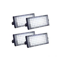 ZVD - Pack of 4 Ultra Bright Outdoor led Floodlights - Waterproof (IP66) - For Yard, Garage, Sports Field (50W)