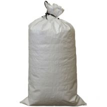Yuzet - Pack of 5 White pp Sand Bags With Ties Flood Protection Sack Sandbag - White