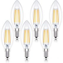 Aiperq - Pack of 6 Dimmable led Candle Bulbs E14 4W (Replaces 40W) Warm White 2700K Dimmable