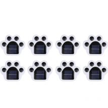 Pack of 8 Creative Bear Paw Shaped Solar Lamp, Outdoor Decoration, COOCHEER Underground LED Light - Warm Light