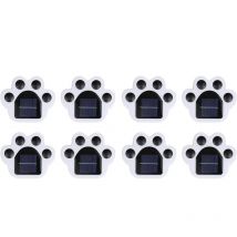 Pack of 8 Creative Bear Paw Shaped Solar Lamp, Outdoor Decoration, COOCHEER Underground LED Light - White Light