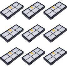 Dhklfa - Pack of 9 filters compatible with Roomba 800 and 900. Replacement kit for 8 and 9 series filter. Replacement spare with nine GX4GaJ filters