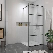 Aurlane - Pack Paroi de douche 90x195 cm + receveur a carreler 90X90 recoupable - bonde verticale