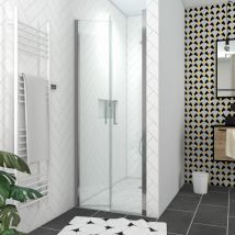 Aurlane - Pack Paroi de douche 90x200 cm + receveur de douche a carreler 90x160 recoupable