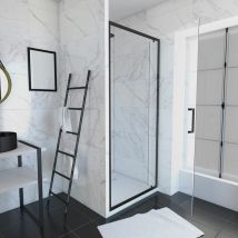 Aurlane - pack paroi porte de douche pivotante+ receveur a poser - 90x90 pivotante -crush moon pivotante 90x90