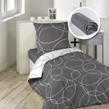 pack parure 1 housse de couette 140x200 + 1 to 63x63 elton + 1 dh 90x190