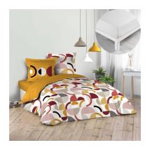 Pack parure de couette 240 x 220 cm Neoline + drap housse 140 x 190 x 30 Blanc