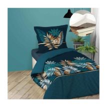 Pack parure de couette enfant 140x200 cm Alianor + drap housse 90x190 Blanc