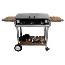 Planchaelec - Pack plancha électrique lux 830 carbon - chariot elysee 830