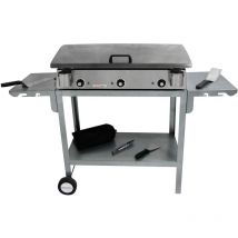 Planchaelec - Pack plancha électrique lux 830 inox - chariot odeon 830
