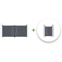 Pack portail battant life 300x140cm + Portillon life 100x140cm