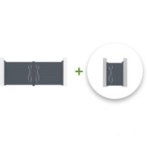 Pack portail battant life 350x140cm + Portillon life 100x140cm