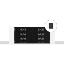 Casanoov - Pack portail battant nali arlberg 300 x 140cm + Portillon H.140cm noir
