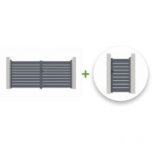 Pack portail battant vogel 300x180cm + Portillon vogel 100x180cm