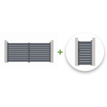 Pack portail battant vogel 400x180cm + Portillon vogel 100x180cm