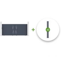 Pack portail coulissant veleta 400x160cm + 2 poteaux H.190cm