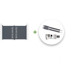 Pack portón eléctrico batiente sunny 300 x 180 cm + motor ranger B150