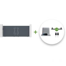 Pack puerta corredera automática 4m LIFE 400 x 160 cm + motor RANGER C300