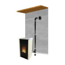 Sivac - Pack raccordement noir Ø80mm pour conduit existant mural Ø80mm