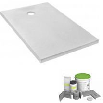 Pack receveur de douche 160 x 80 Jacob Delafon Ipso rectangle blanc + Kit d'étanchéité wedi