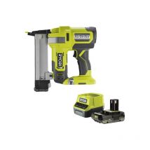 Ryobi - Pack Agrafeuse à air comprimé R18GS18-0 - 18V One+ - 1 batterie 2.0Ah - 1 chargeur rapide RC18120-120