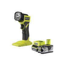 Ryobi - Pack Lanterne led à tête orientable 280 Lumens 18V One+ RLF18-0 - 1 Batterie 4.0Ah - 1 Chargeur rapide RC18120-140
