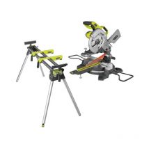 Pack Ryobi Scie à onglet radiale électrique - 2000W - 254mm - EMS254L - Support universel RLS02