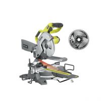 Pack Ryobi Scie à coupe d'onglets radiale électrique EMS216L - 1500W - 216mm - lame carbure - SB216K16T48A1